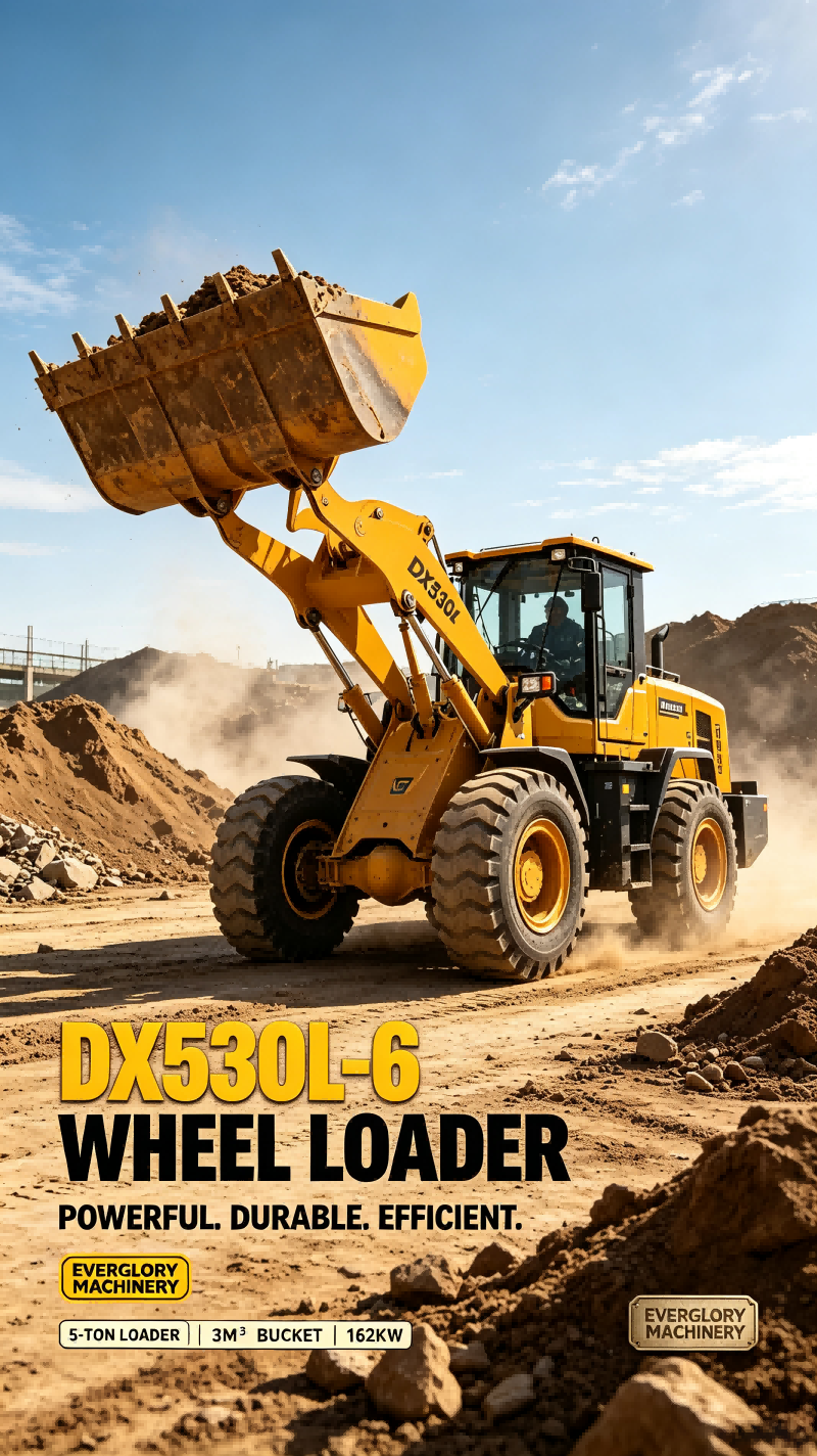 Everglory Machinery、土木作業用の耐久性のある DX530L‑6 5 トン ホイールローダーを発売